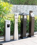 户外立式烟蒂柱不锈钢欧式烟灰柱